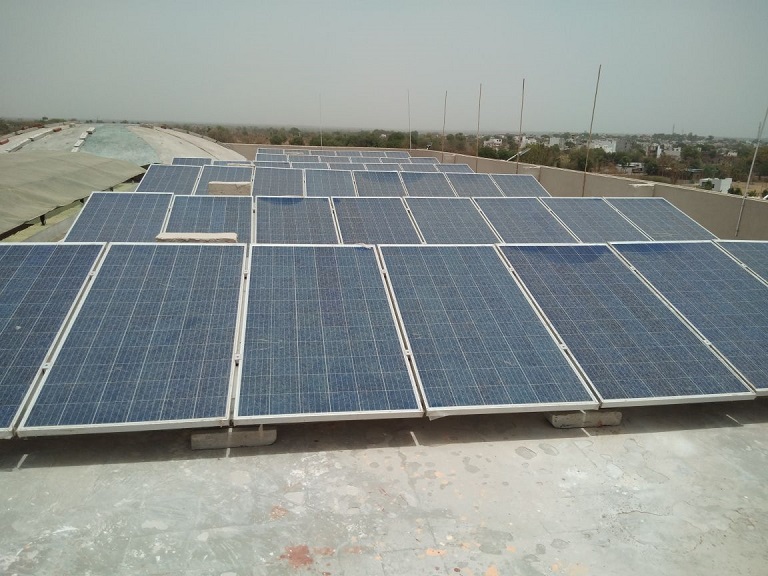 Industrial solar power plant in Guj